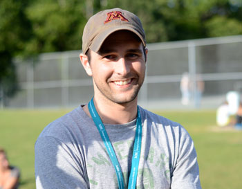 Brian Castle, a member of Odde's lab working on the COVID-19 modeling, in Woods Hole  in 2011. Credit: Senthil Arumugam