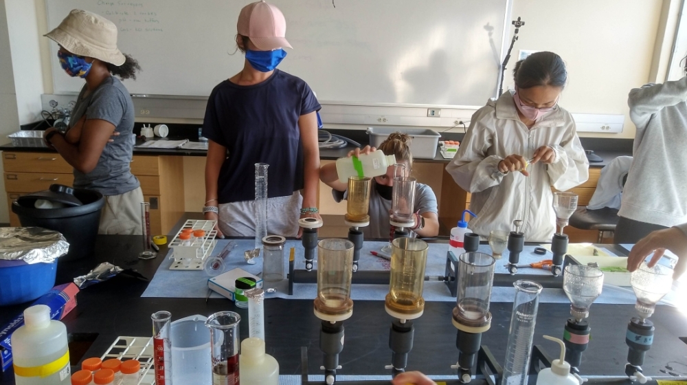 SES Students in the lab.