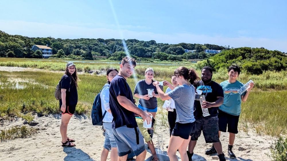 Field work in Little Sippewissett estuary. Credit Joe Vallino