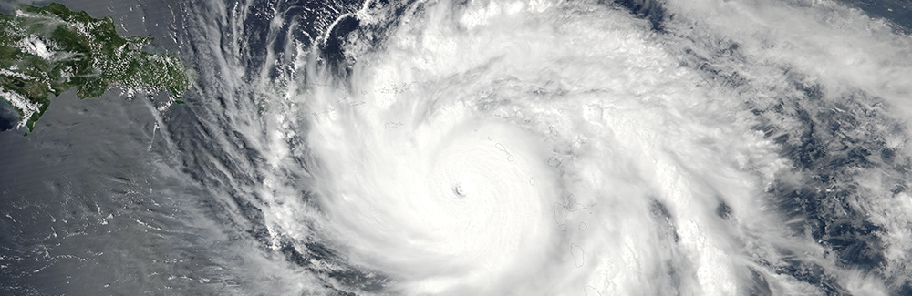 Hurricane Maria over Puerto Rico