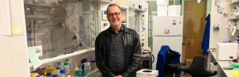 Jeffrey Hubbell in his UChicago Lab
