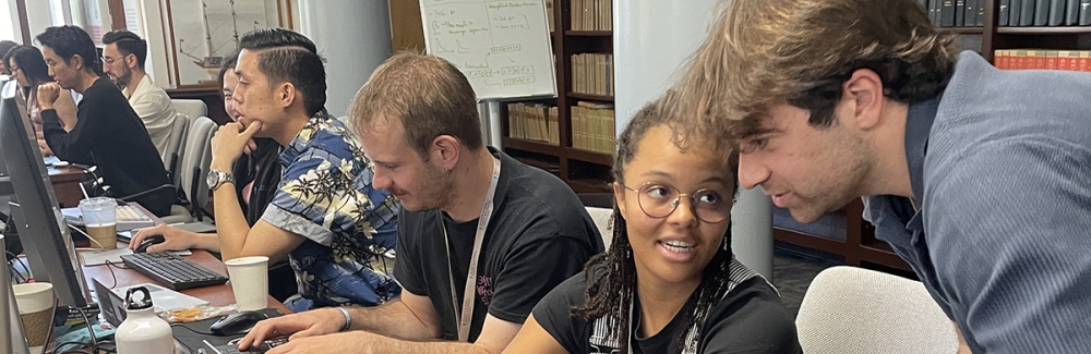 Diane Adjavon of HHMI Janelia with student Matteo De Bernardo of Whithead Inst.