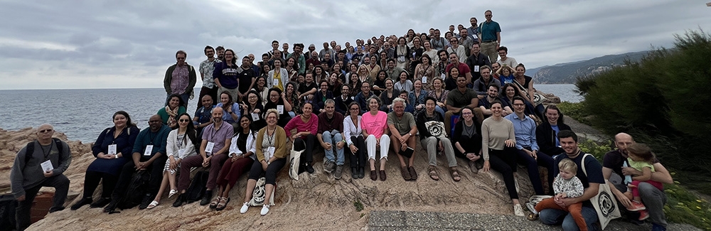 Participants of CGUE conference standing outside