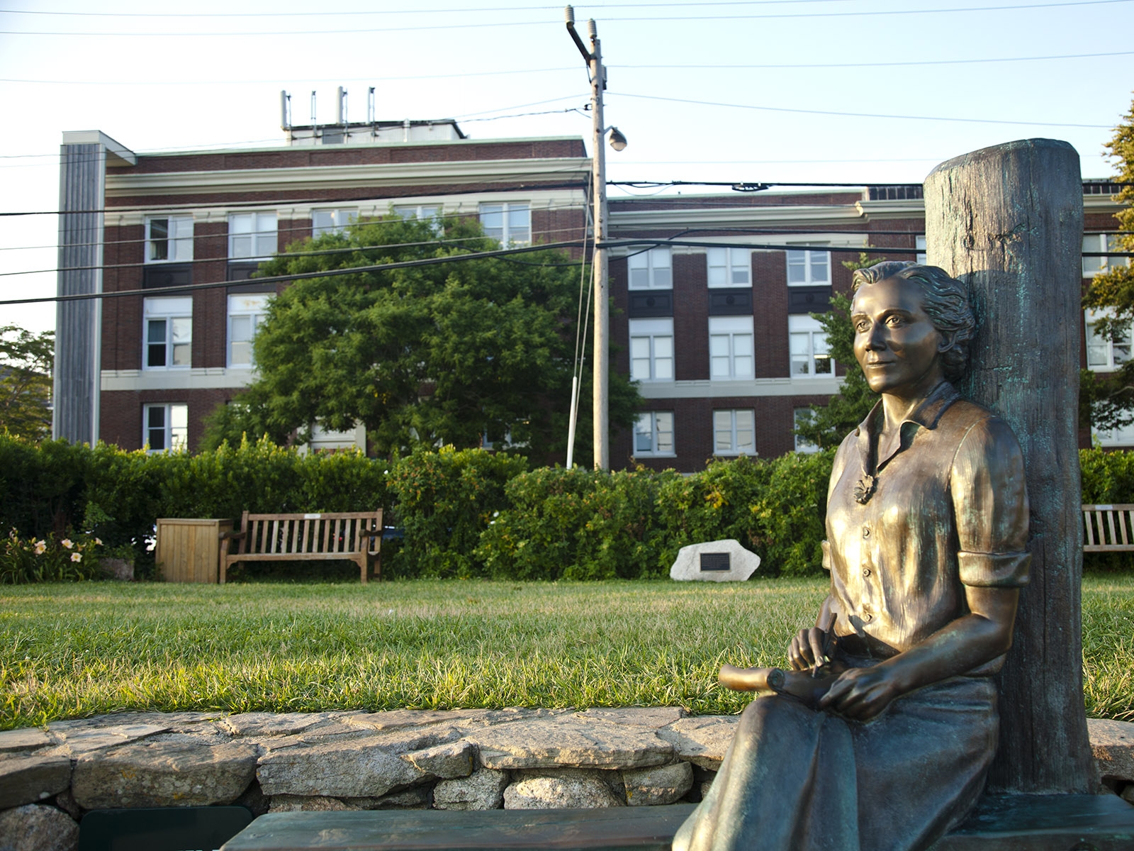 Rachel Carson statue in Waterfront Park.