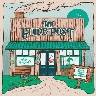 logo for "The Guide Post," the American Saltwater Guides Association Podcast